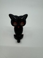 Vintage Owl Call Whistle Toy Plastic Resin Black Whistle