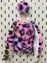 NEW Custom Made Monsters RAINBOW CHEETAH Leopard BUNNY RABBIT Plush Pendant Doll