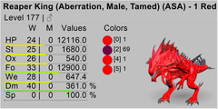 REAPER Event Colors Solids and Combos Ark Survival Ascended PVE