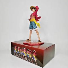 New 24cm One Piece Anime Figure Confident Smiley Luffy Three Form Face Changing