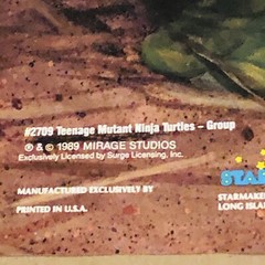 Vintage 1989 TMNT Teenage Mutant Ninja Turtles The Movie Poster Original 16×20