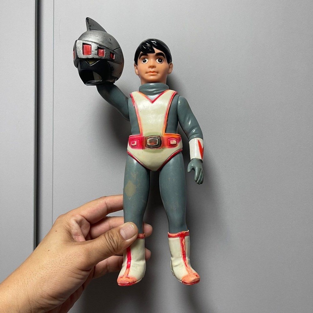 Rare VTG 70s Bandai 11″ Silver Kamen SOFUBI Popy Takatoku Bullmark Sofvi Jp