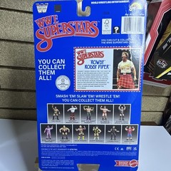 LJN WWE Superstars “Rowdy” Roddy Piper Action Figure Poster Included – card bent