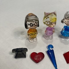 Peanuts Cra-Z-Art Crystal Surprise Figures Lot Of 4 With Accessories Pre Owned
