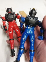 Karmen Rider BLUE KNIGHT and RED FIGURE As Shown R42 6 Inch Lot Of 2