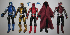 MMPR Power Rangers Lightning Collection figure lot of 5 Beast Morphers Red Gold