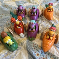 Vintage McDonald’s Jim Henson Fraggle Rock Vegetable Cars Lot Of 7 Toys 80’s