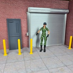 Shop Door Model Prop Kit 1/12 Scale Garage Display Diorama Dollhouse Accessory