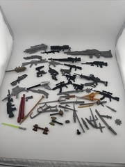 Vtg Action Figure Weapons Mixed Lot Accessories Star Wars GI Joe Guns Lightsaber