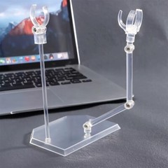 Clear Adjustable Action Figure Display Stand Bracket Base (1/144 Scale)