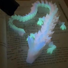 Glow in the Dark 3D Printed Articulated Crystal Dragon Fidget Toy Desk Car Decor