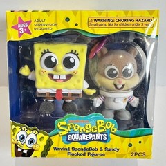 Nickelodeon SpongeBob SquarePants Flocked Figures Set 01 SpongeBob Sandy New 2PC