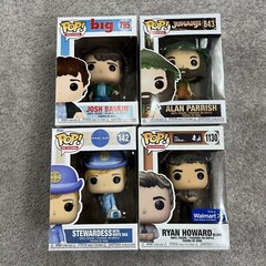 Funko Pop Movies Ad Icons TV Jumanji Big Office Pan Am Figures Mixed Lot Of 4