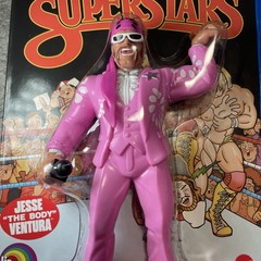 MATTEL LJN WWE SUPERSTARS JESSE THE BODY VENTURA BLUE & BLACK CHASE CARDS