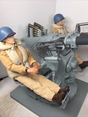 1/6 CUSTOM WW2 US NAVY BOFORS 40MM ANTI AIRCRAFT GUN BATTERY + 2 CUSTOM FGURES