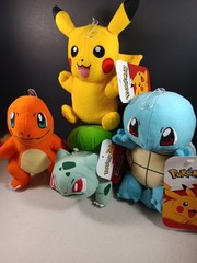 Pokemon Starter Kit 3 Pikachu Bulbasaur Squirtle Plush doll 6″ Stuff Animal New