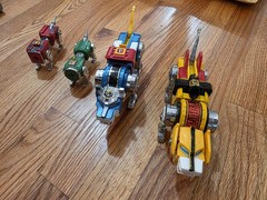 Vintage Bandai 1981 VOLTRON BLUE, YELLOW, RED, GREEN LIONS All 4 Taiwan Die Cast