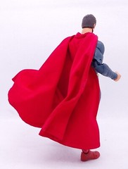 SU-C-MF-JST-SUP: Custom Red Wired Cape for Mcfarlane Justice League Superman