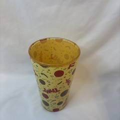 Teenage Mutant Ninja Turtles Funky TMNT 16 oz Glass Tumbler Pizza Toppings 2015