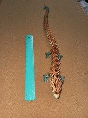 3D Printed Crystal Dragon Flexible Full Articulated Dragon Desk Toy Decoration
