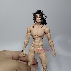 1/12 Demon Slayer Kokushibo Male Head Carving For 6″ Romankey VTOYS Figure Body
