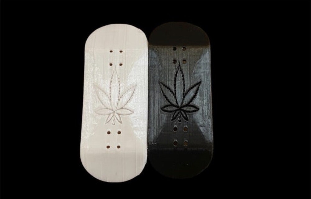 pot leaf fingerboard skateboard deck 36x94mm