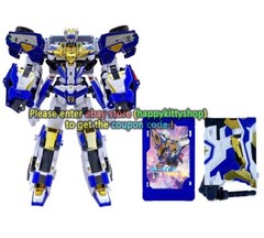 Metal Cardbot S BLUECOP TRINITY Figure Police Car Armor Bus 3in1 Combiner Robot