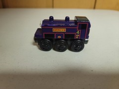 Thomas Wooden Railway Purple Culdee 2 Faces Vintage 1997 Good Condition
