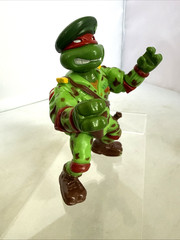 Vintage 1991 TMNT Mutant Military: Raph The Green Teen Beret Figure Loose (4.5″)