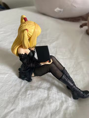 Death Note Misa Amane 10cm Sitting Figure Gothic Leather Dress PVC Model Gift