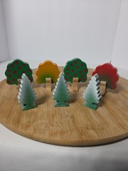 VTG Thomas & Friends Lot Of 7 Seasonal Trees 1994 Britt Allcroft