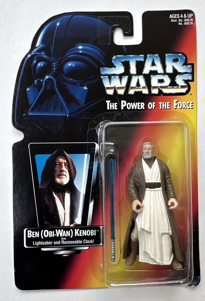 NEW Ben Kenobi SHORT Saber 3.75 Action Figure Star Wars POTF Red