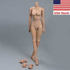 1/6 Female Suntan Middle Chest Super Flexible Body For 12”Action Figure Doll