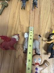 Vtg DreamWorks Shrek Figure Lot Donkey Thelonious Gingerbread Guard Dragon Puss