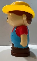 Farmer Replacement Toy Figure Yellow Hat Man Farm Barnyard Chunky 4”