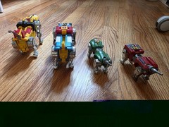 Vintage Bandai 1981 VOLTRON BLUE, YELLOW, RED, GREEN LIONS All 4 Taiwan Die Cast