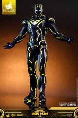 Hot Toys Neon Tech Iron Man 2.0 Black & Yellow Figure MMS523-D29