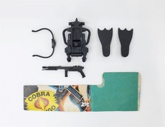 GI JOE COMANDOS EM ACAO COBRA D’AGUA (EELS) COMPLETE w/FILE CARD BRAZIL ESTRELA