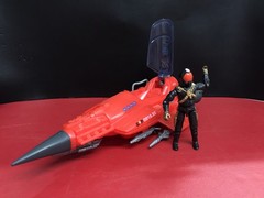 GI Joe 1988 Stellar Stiletto Airplane Jet W/ Figure & Blueprint manual CLEAN