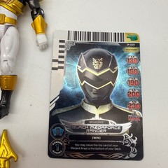 Power Rangers Mega force Red & Black Ranger Figures Cards Weapons Bandai Figures