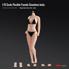 US 1:6 Pale Skin Large Bust Breast 12″ Female Seamless Flexible Figure Body Toys