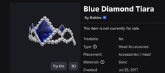 R0BLOX Toy Code – Blue Diamond Tiara | Celebrity Series 1