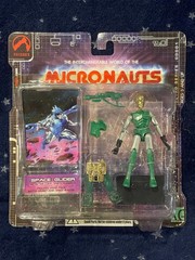 VINTAGE 2002 PALISADES DIE CAST METAL MICRONAUTS GREEN SPACE GLIDER MOC/Complete