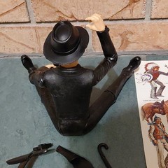 Vintage Marx Johnny West Adventure Series Action Figure Black Horse Gun Rifle