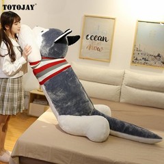 50-120cm Giant Husky Dog Plush Toy Long Pillow Sleeping Cushion Kids Gift