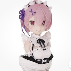 Bandai Ichiban Kuji Re:Zero Ram Art Scale Bust Figure NIB US Seller 21cm