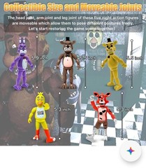 Action Figures Set, 5 Pcs Action Figures Toys, 5.5 Inches Movable Joints Collect