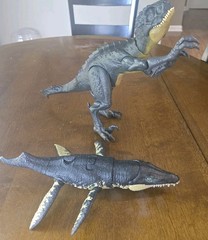 Lot 2 Jurassic World Wild Roar Kronosaurus & Scorpios Rex Dinosaurs
