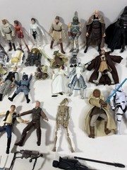 Star Wars 3 to 4in Action Figures Mixed Lot 44 / Weapons Accessories Hasbro