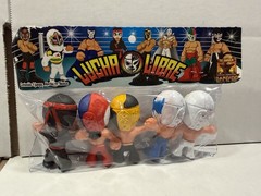 LUCHA LIBRE SET Luchadores Cabezones 3″ Action Figures Mexican Toys set